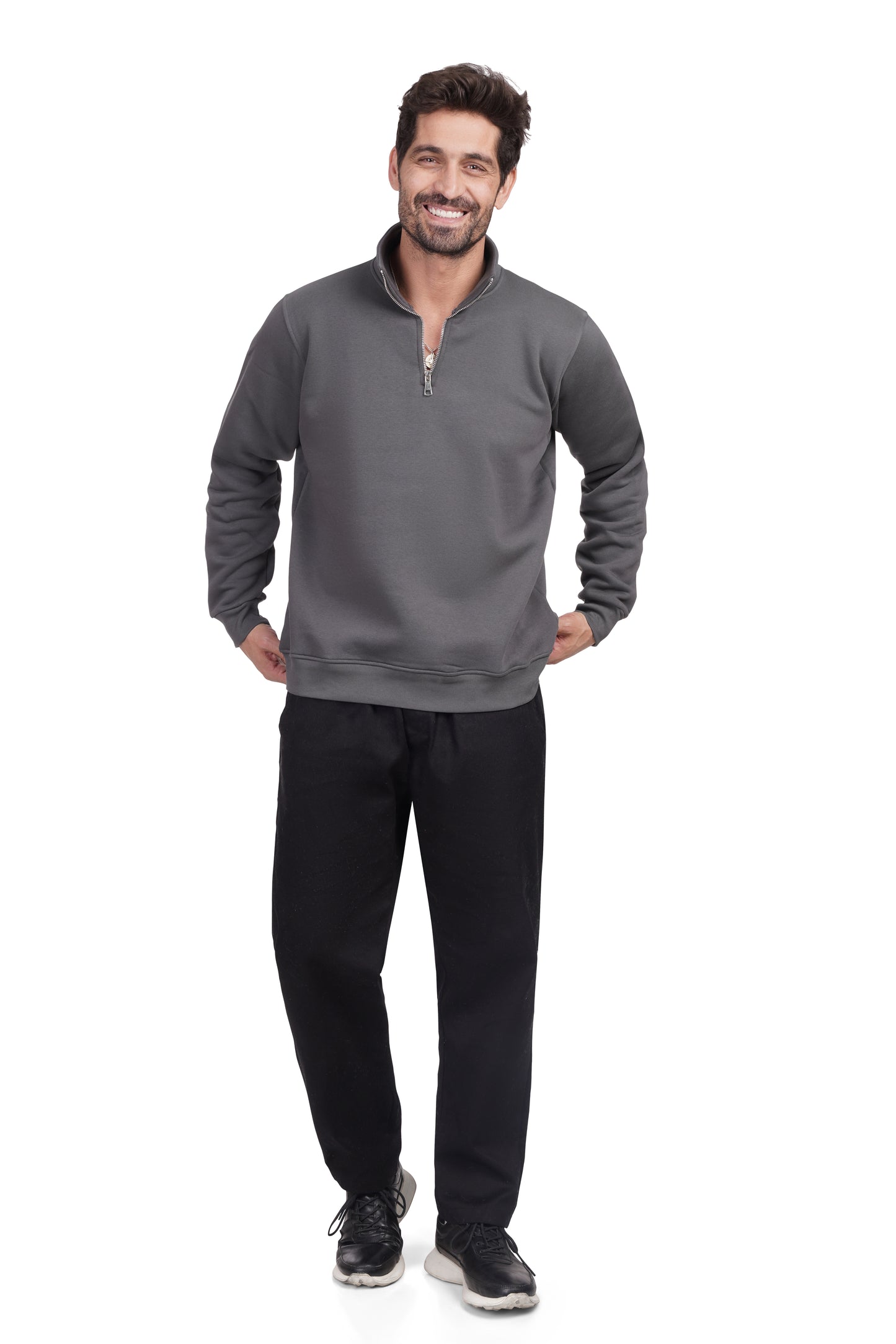 Comfort Quarter Zipper - Dark Grey