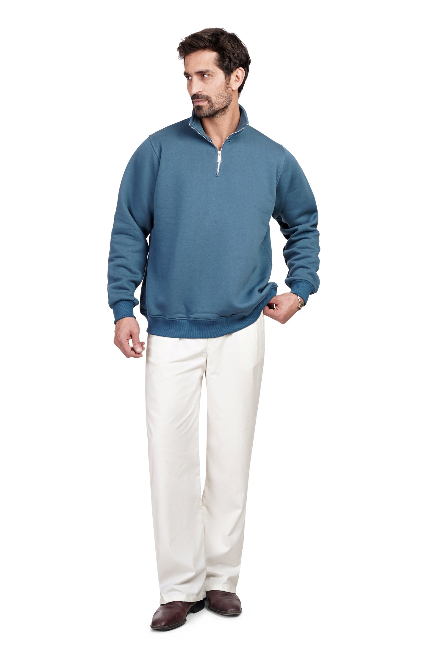 Comfort Quarter Zipper - Indigo