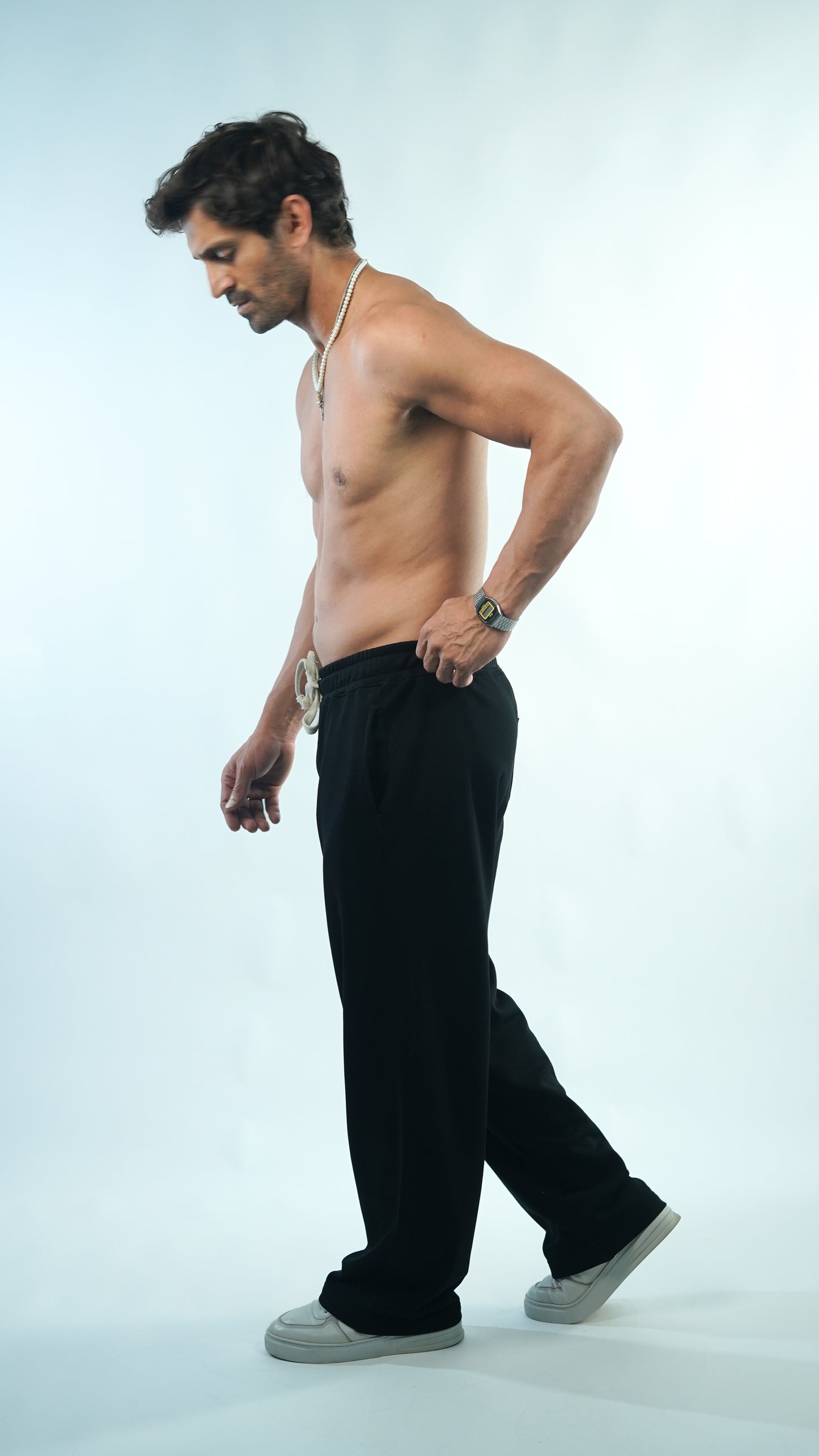 Wide Leg Sweatpants - Black