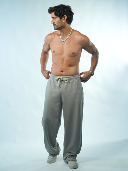 Wide Leg Sweatpants - Gray