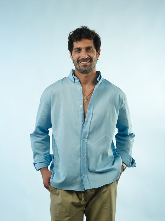Summer Linen Shirt - Blue