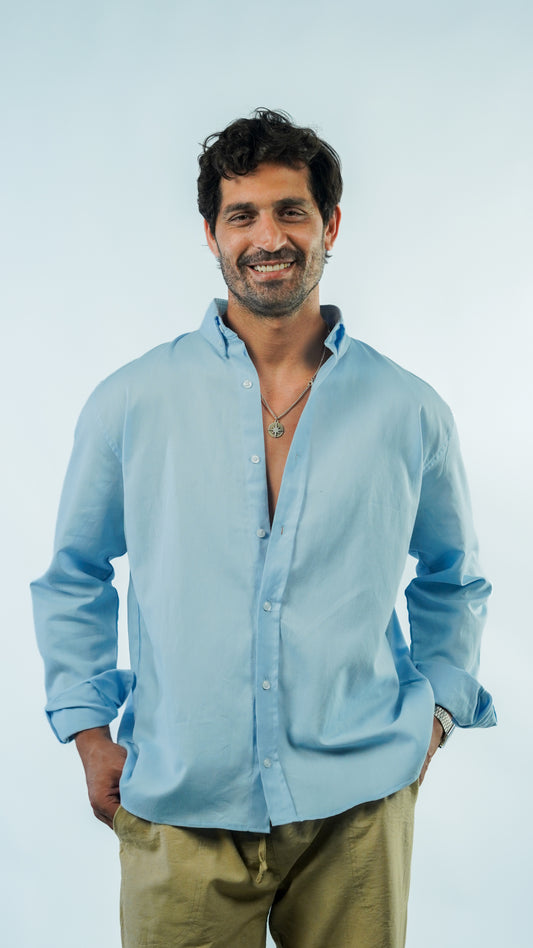 Summer Linen Shirt - Blue