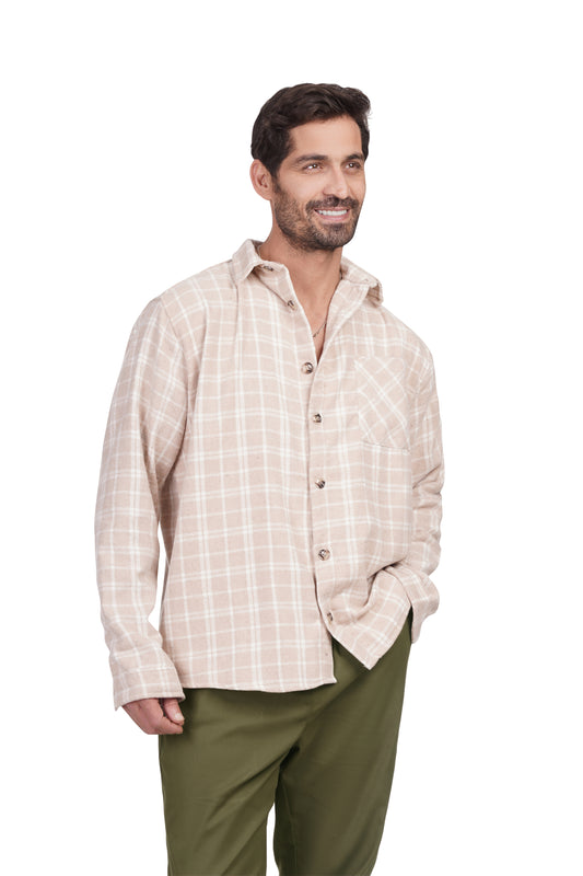 Plaid Shirt - Beige