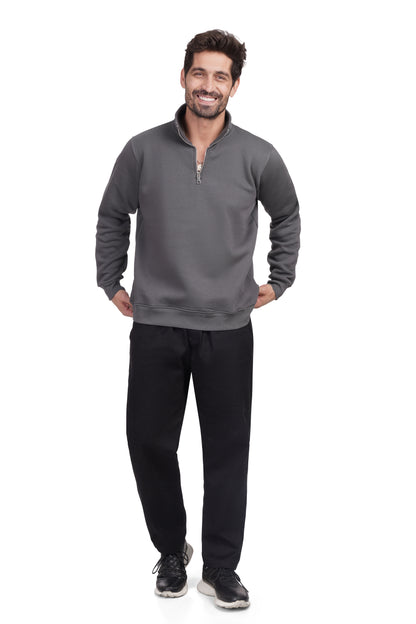 Comfort Quarter Zipper - Dark Grey