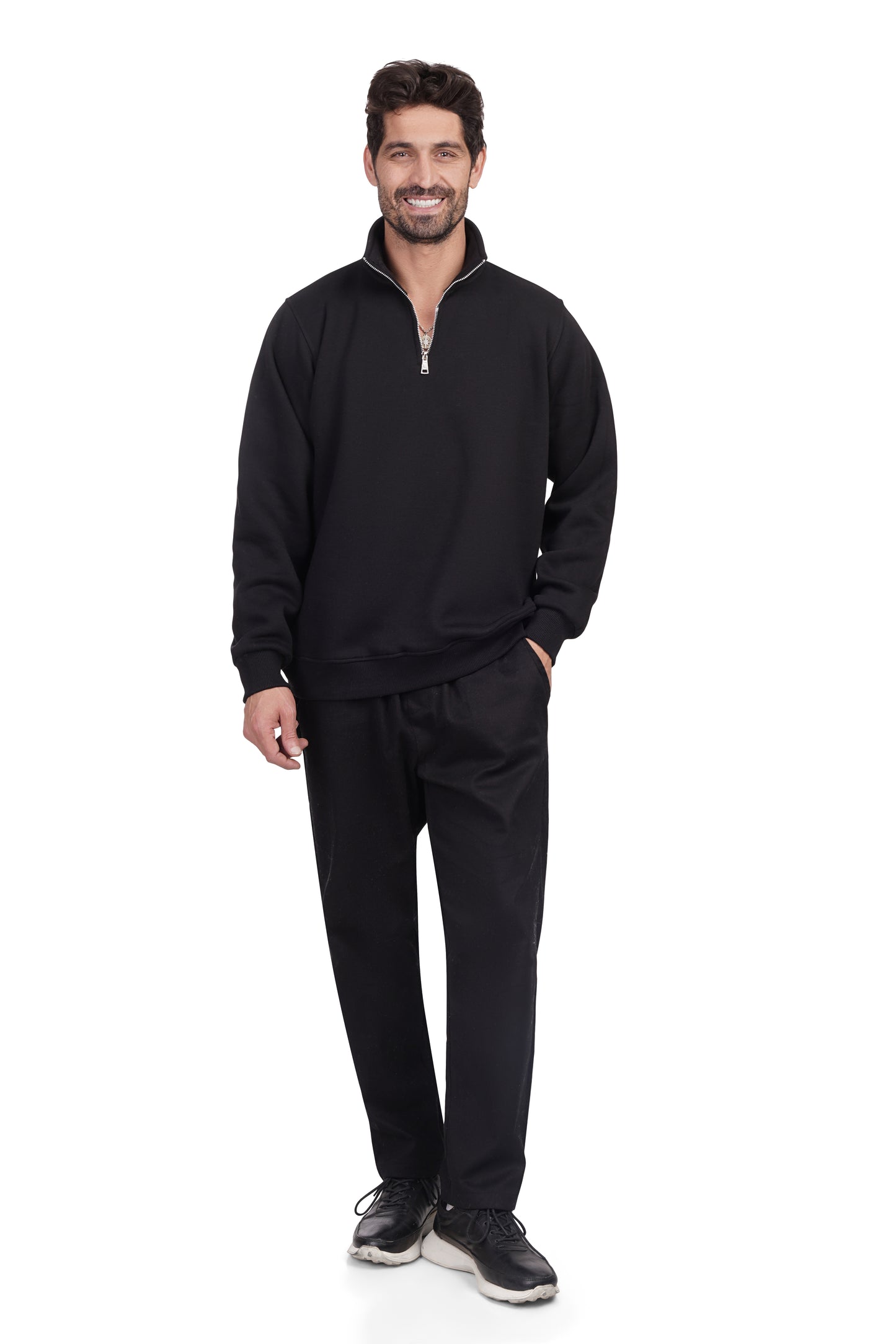 Comfort Quarter Zipper - Black